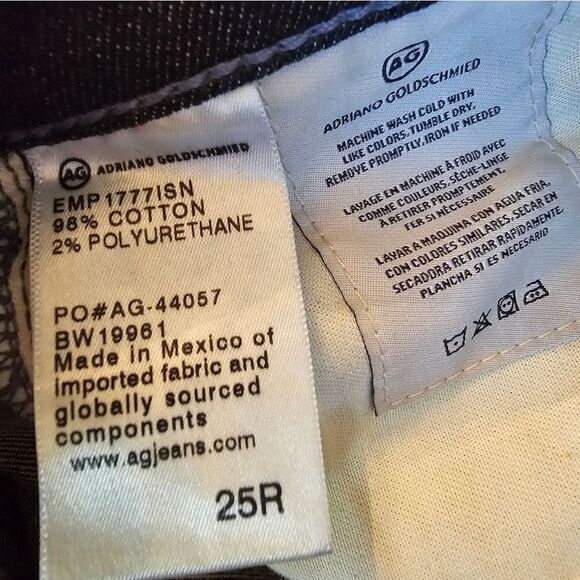 AG Adriano Goldschmied high rise skinny ankle, like new! Sz 25 with 29" inseam - Picture 4 of 8